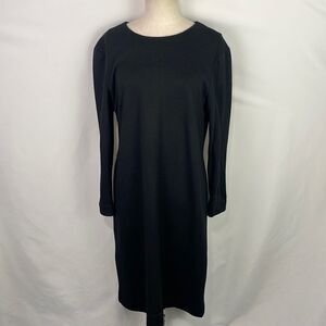 D Von Furstenberg Black Wool Vintage Long Sleeve Dress